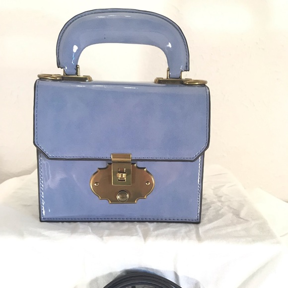 Alisa Albright Handbags - Alisa Albright Patent Periwinkle Clutch/Crossbody